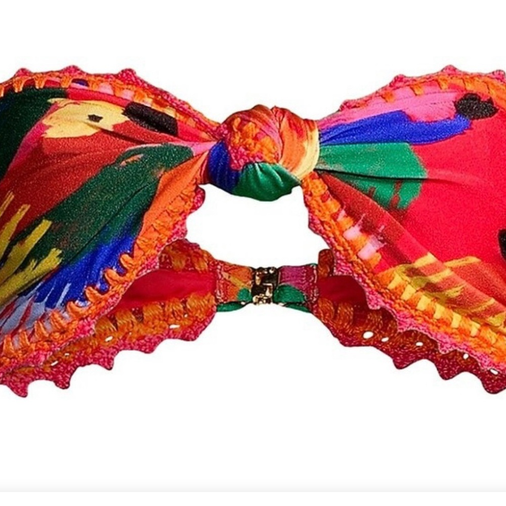 Farm Rio Macaw Party Bandeau Bikini Top and bottom - Picture 4 of 7